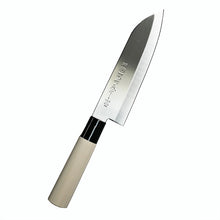 Broad-Blade Cooking Knife — Natural Wood Handle
