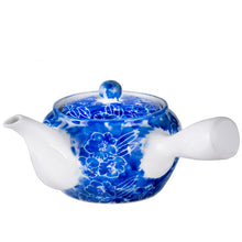 20 oz Blue Floral Side-Handle Teapot — 4-inch