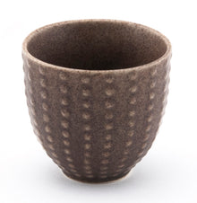 4 oz Textured Gray-Brown Ceramic Teacup