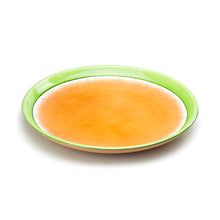Round Melamine Plate 13-1/8" Orange/Green