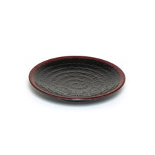 4″ Black & Brown Tenmoku Melamine Round Plate