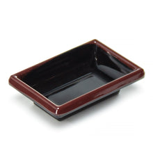 3¾″ × 2½″ Black & Brown Tenmoku Melamine Sauce Dish