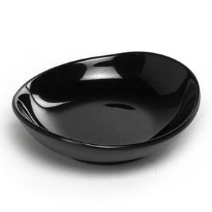 5-1/2" Melamine Round Saucer Plate, Black