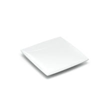 6″ White Melamine Square Flare Plate