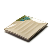 8″ × 7″ Beige & Green Melamine Rectangular Plate