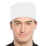 Chef Skull Cap Mesh Top, White