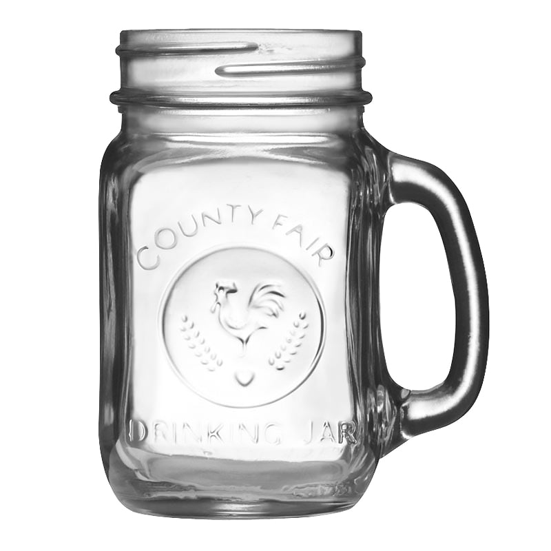 Libbey 97085 16 oz. County Fair Drinking Jar / Mason Jar with