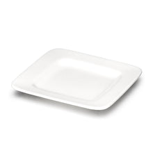 10″ White Ceramic Tilted Square Plate — A001-05