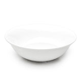 6"D Round Salad Bowl, White Ceramic
