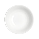 6"D Round Salad Bowl, White Ceramic