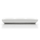 3-Compartment Sauce Plate 8"x3-1/2", White Ceramic
