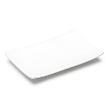 8.25"X5.5" Rectangular Plate, White Ceramic