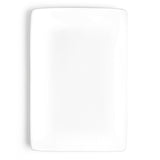 8.25"X5.5" Rectangular Plate, White Ceramic