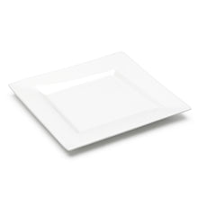 7⅜″ White Ceramic Square Plate — Broad Rim