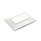 8-1/2"x5-3/4" Rectangular Plate, White Ceramic