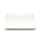 8" Square Plate, White Ceramic