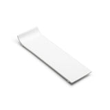12"x3-3/4" Rectangular Plate, White Ceramic