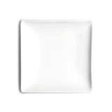 4-1/4" Deep Square Plate, White Ceramic