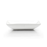 4-1/4" Deep Square Plate, White Ceramic