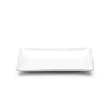 9-1/8"x5-1/8" Rectangular Deep Plate, White Ceramic