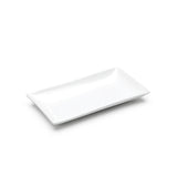 9-1/8"x5-1/8" Rectangular Deep Plate, White Ceramic