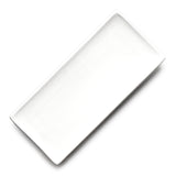 9-1/2"x4-1/4" Rectangular Plate, White Ceramic