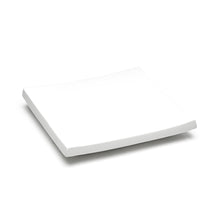 10″ White Ceramic Square Plate — Thick Edge
