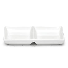 6" Twin Sauce Dish, White Ceramic