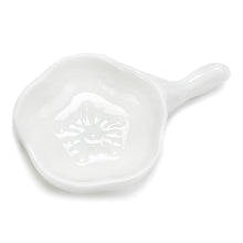 2½″ White Ceramic Sauce Dish with Chopstick Rest — 4″ Overall