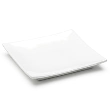6" Square Plate, White Ceramic
