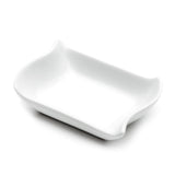 4"x2-3/4" Irregular Bowl, White Ceramic