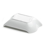 4"x2-3/4" Irregular Bowl, White Ceramic