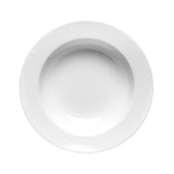 10-1/2" Round Wide-Rim Bowl, White Ceramic