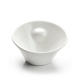 6-1/4"x5-3/4" Slanted Bowl, White Ceramic