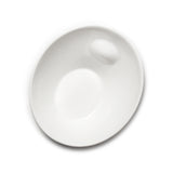 6-1/4"x5-3/4" Slanted Bowl, White Ceramic