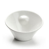 8-1/8"x7-1/8" Slanted Bowl, White Ceramic