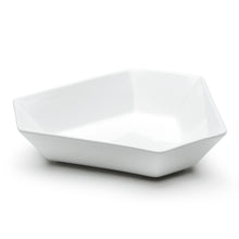 8½″ White Ceramic Irregular Plate, 2″ High