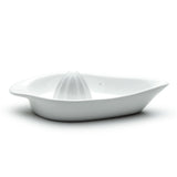 8" Citrus Juicer Rimmer Plate, White Ceramic