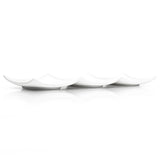 3-Compartment Square Plate 11"x3-1/2", White Ceramic