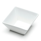 4" Square Sauce Bowl, White Ceramic