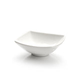 5-3/8"x1-3/4"H  Square Bowl, White Ceramic