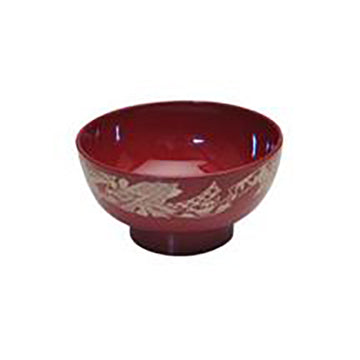 Lacquer Miso Soup Bowl, Red
