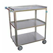 3-Tier Stainless Steel Bus & Utility Cart, 18" x 29"