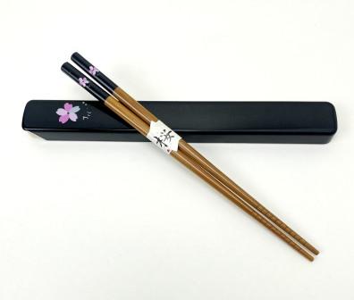 Chopstick w/Plastic Case Black