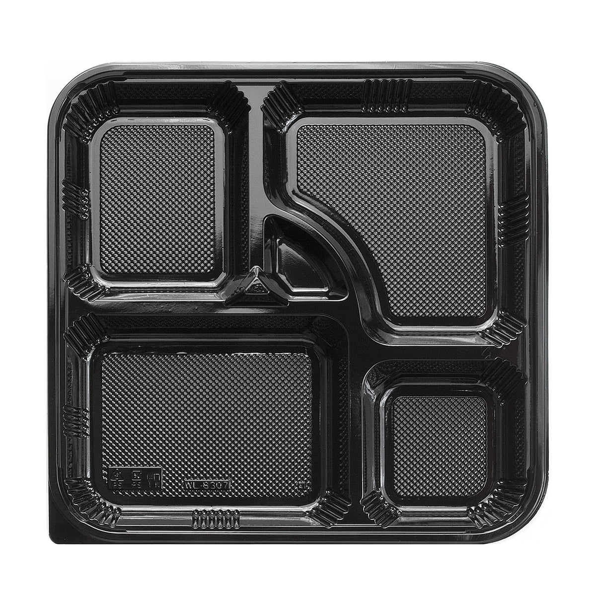 Bento Box J-8305 Black (Set: Tray + Lid) 50pc - On9food