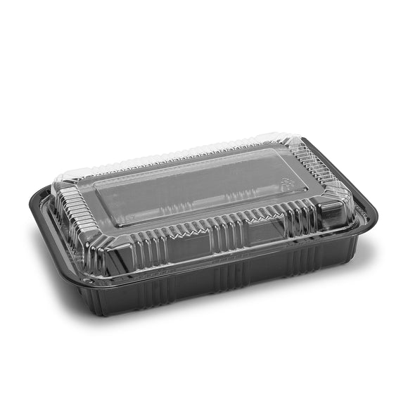 Sushi To-Go Container w/Lid (50Pc) (Black) 8-1/2