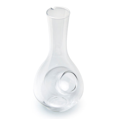 Glass Sake Bottle 6.75"H, Clear