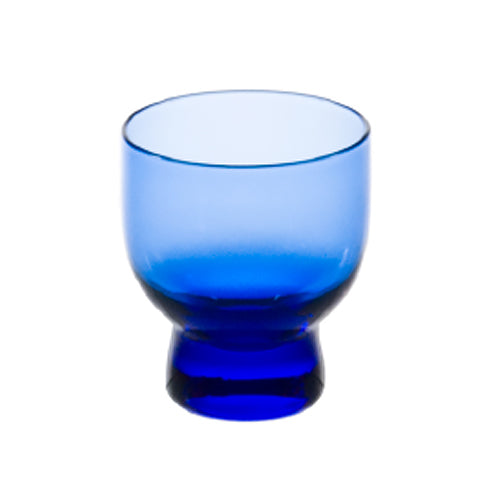 Glass Sake Cup with Blue Streak 2.25