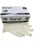 Karat Disposable Latex Powder-Free 100 Pcs Gloves Medium