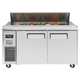 Turbo Air J Series Sandwich/Salad Unit, 2 Section, 14 Pans, 59"W